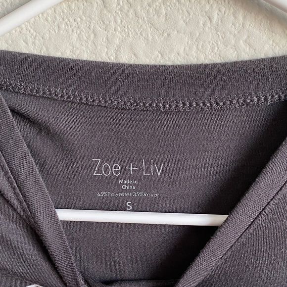 Zoe + Liv Charcoal Elephant Graphic Tee - Picture 2 of 9